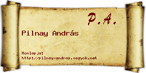 Pilnay András névjegykártya